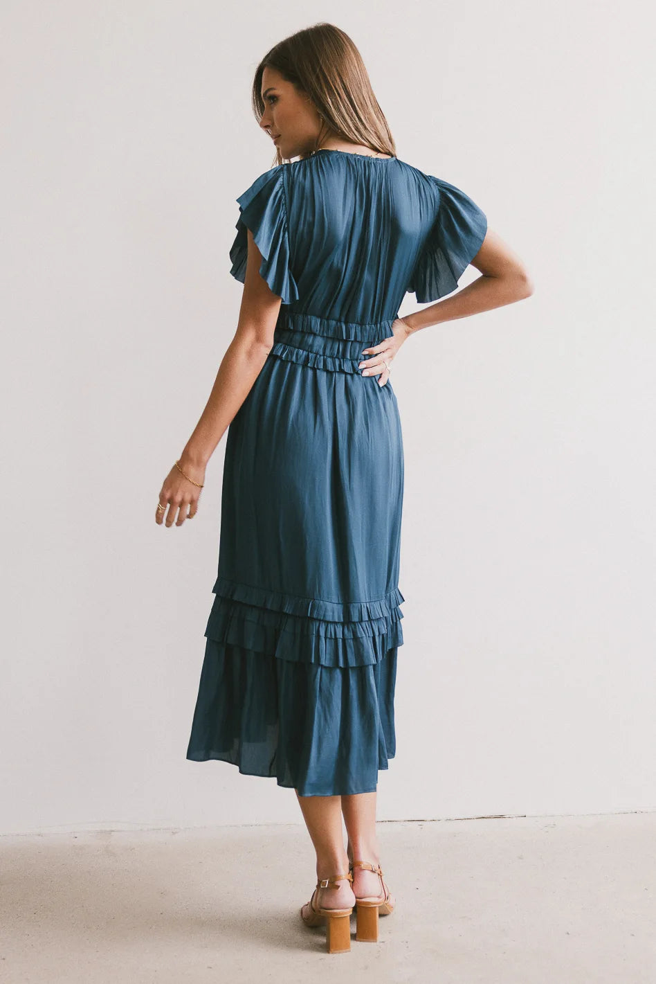  Willa Ruffle Dress in Teal - FINAL SALE、mySite、merchandisen