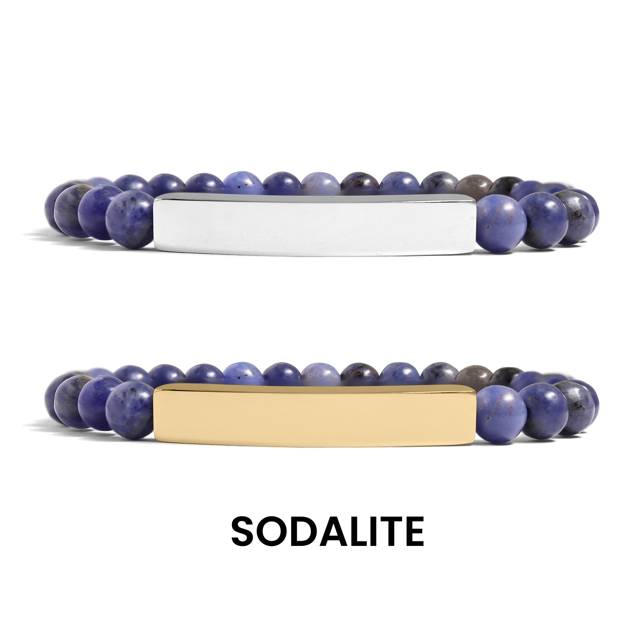 18K Gold PVD Stainless Steel Semi Precious Natural Stone Stretch Curved Bar Bracelet / SBB0278、mySite、dreamappss