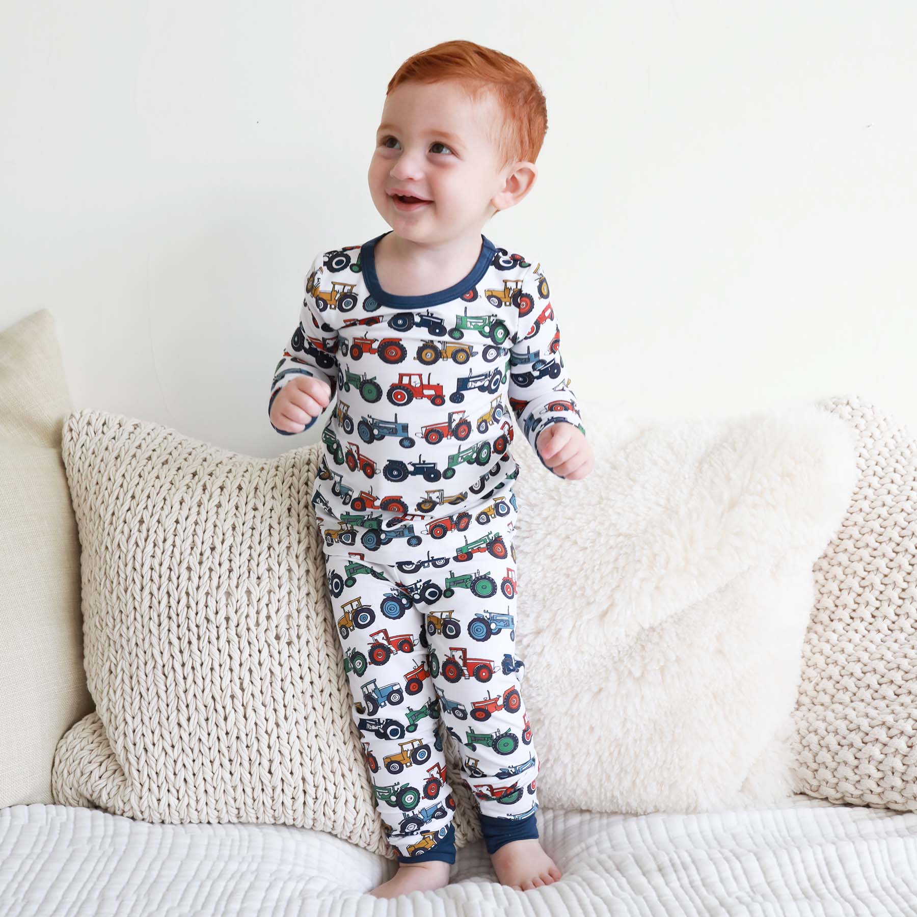  Tiny Tractors Two Piece Pajama Set、mySite、layawaytickets