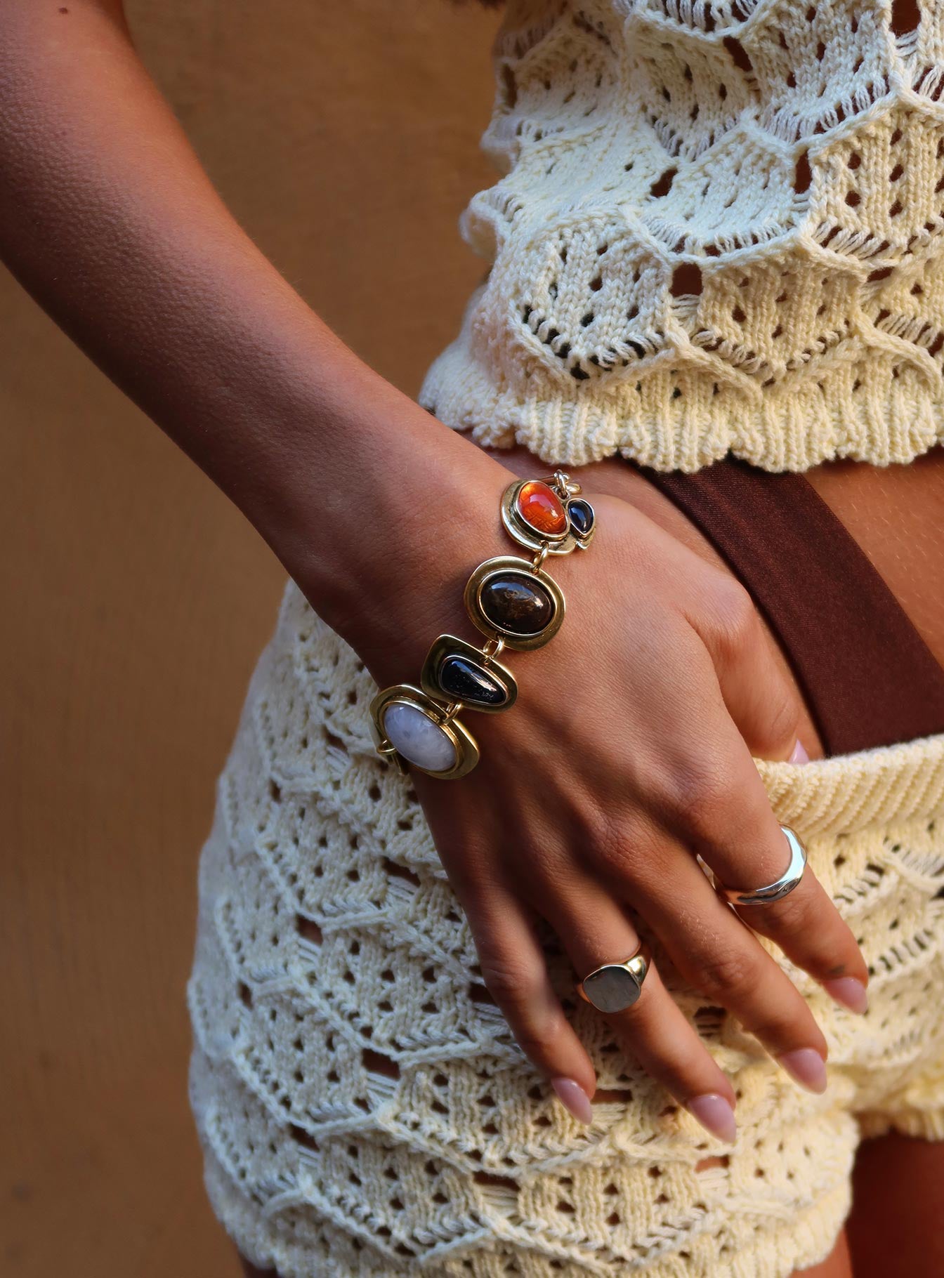 Jazlyn Stone Bracelet Gold、mySite、solidvoid