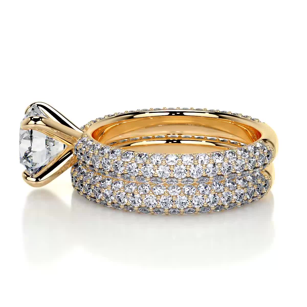 Charlotte Lab Grown Diamond Bridal Set -18K Yellow Gold、mySite、hinf8tx79
