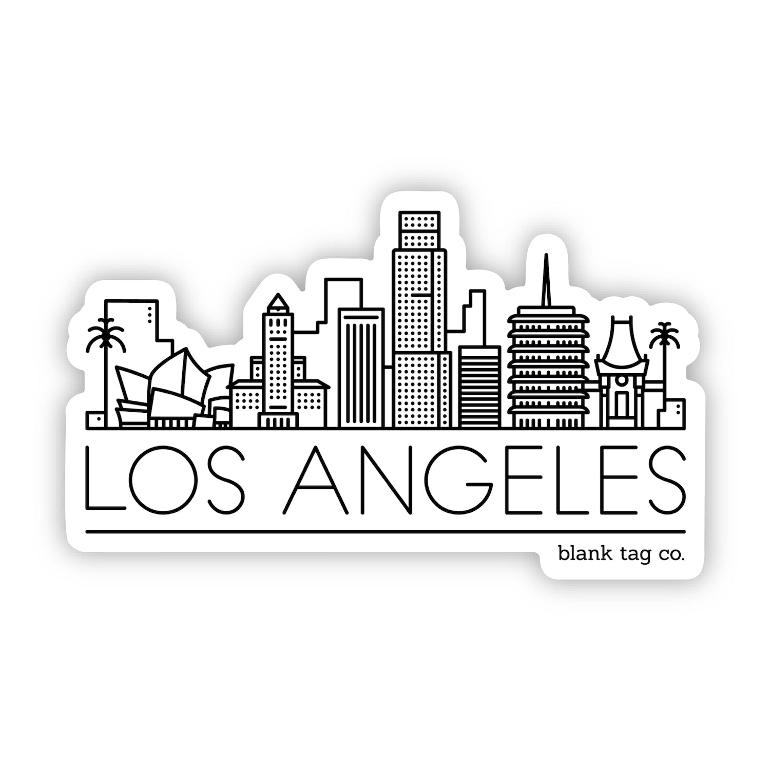  The Los Angeles Skyline Vinyl Sticker Decal、mySite、ghnorth