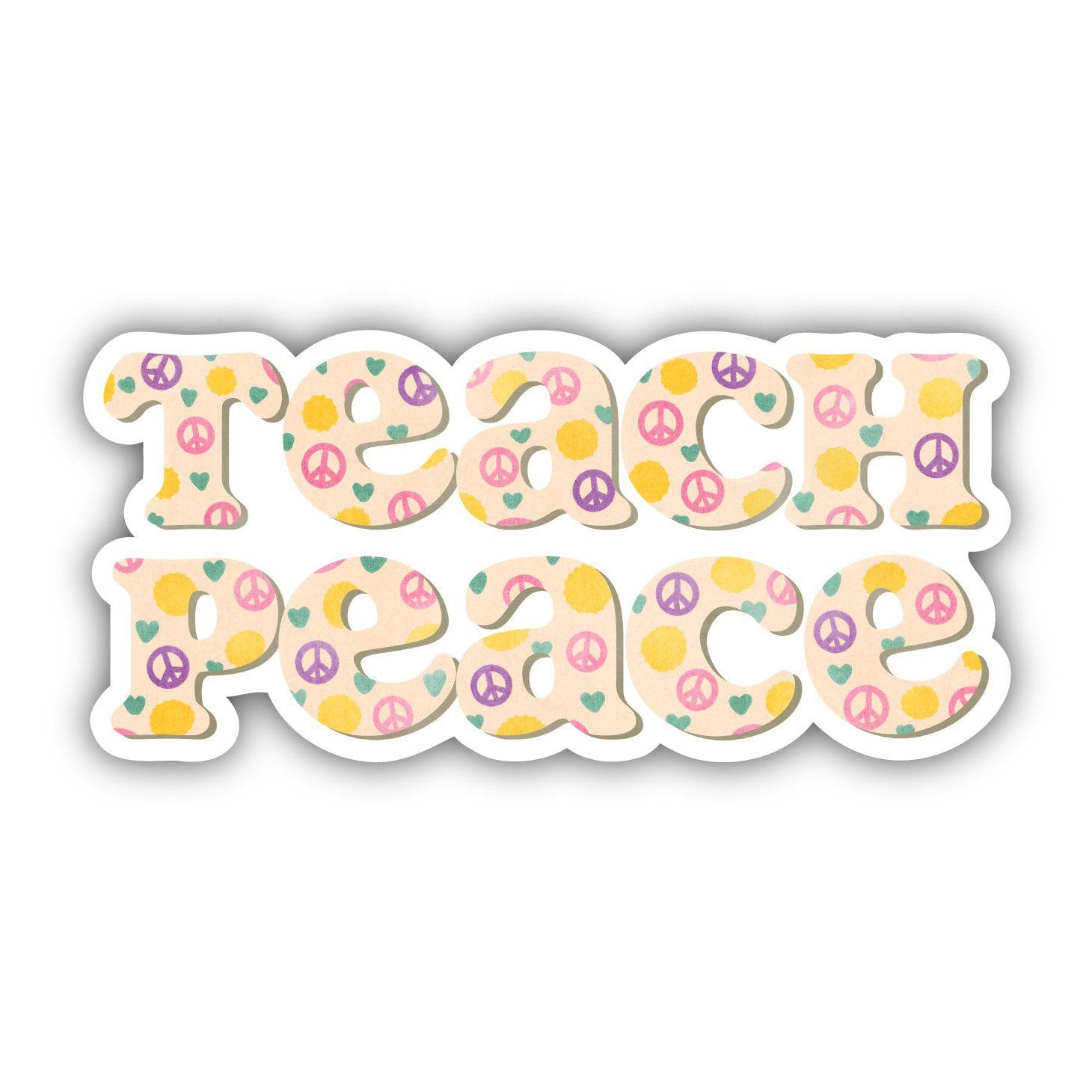  Teach Peace Tan Sticker、mySite、elrpsem3k