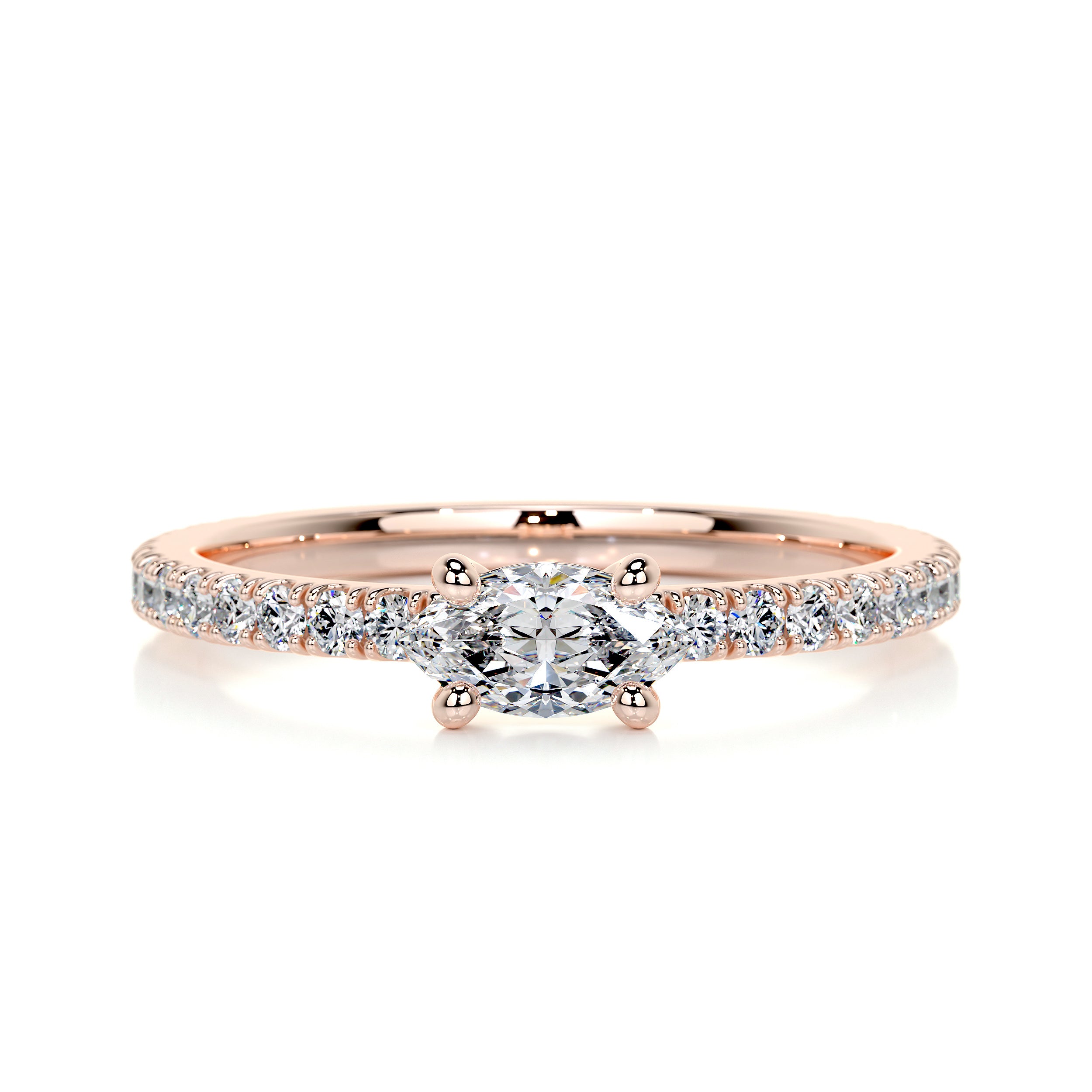 Chloe Marquise Stacking Ring (0.60 Carat) -14K Rose Gold、mySite、hinf8tx79