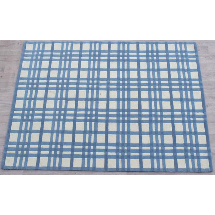 Aspen Plaid Blue Wool Rug、mySite、gigharbornorthrealestate
