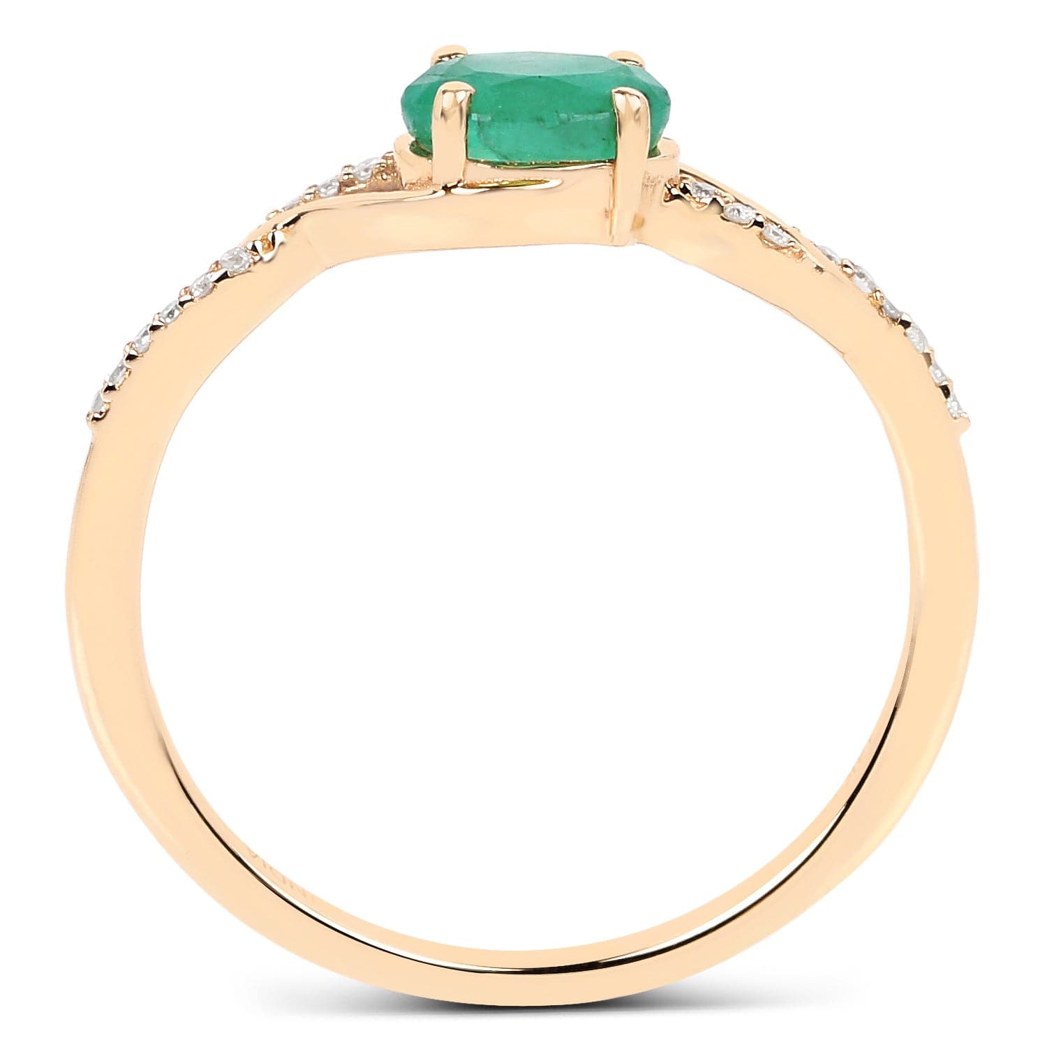 Zambian Emerald with Diamonds in 14K Gold, Exquisite yet Affordable!、mySite、g9winljtr