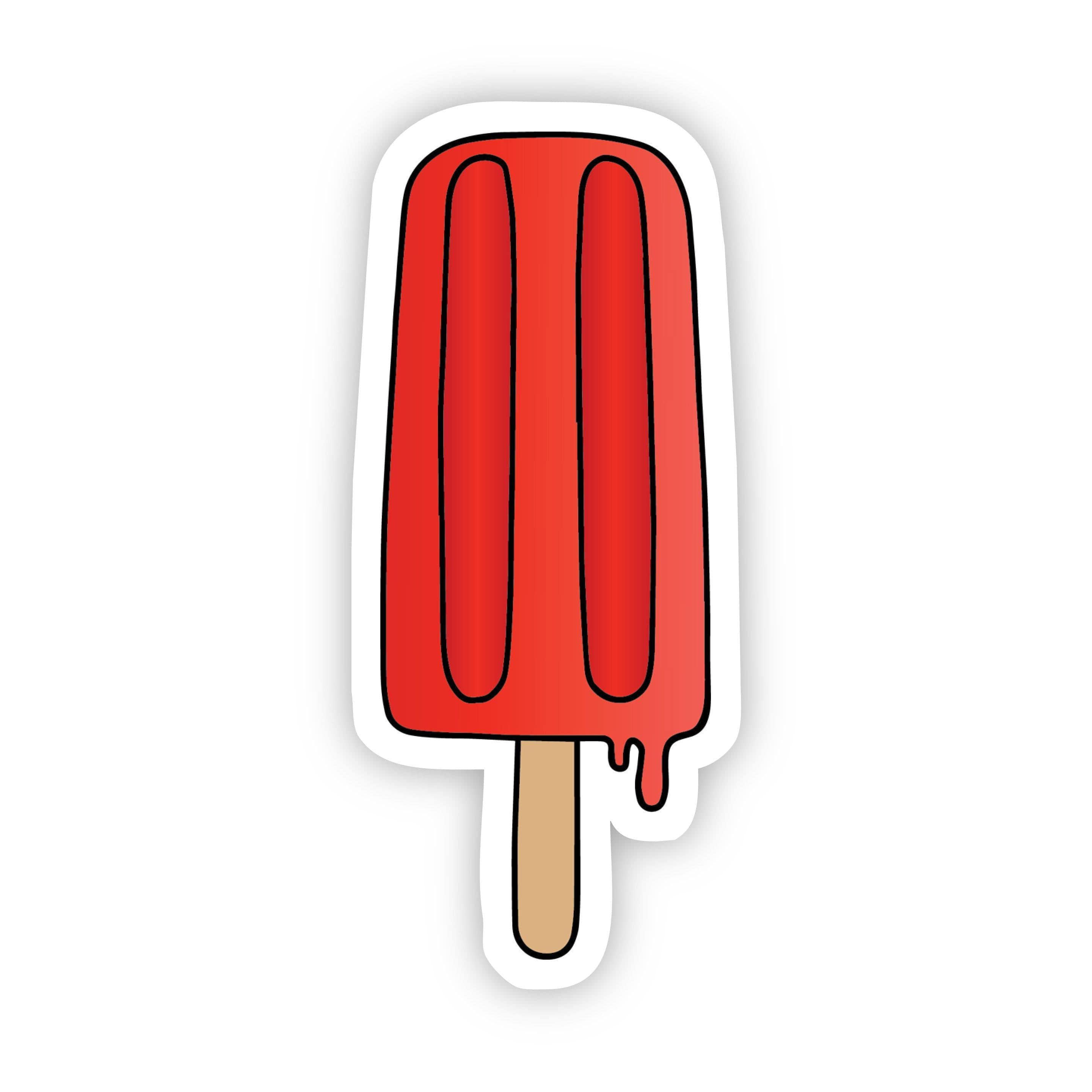  Red Icecream Beach Aesthetic Sticker、mySite、elrpsem3k