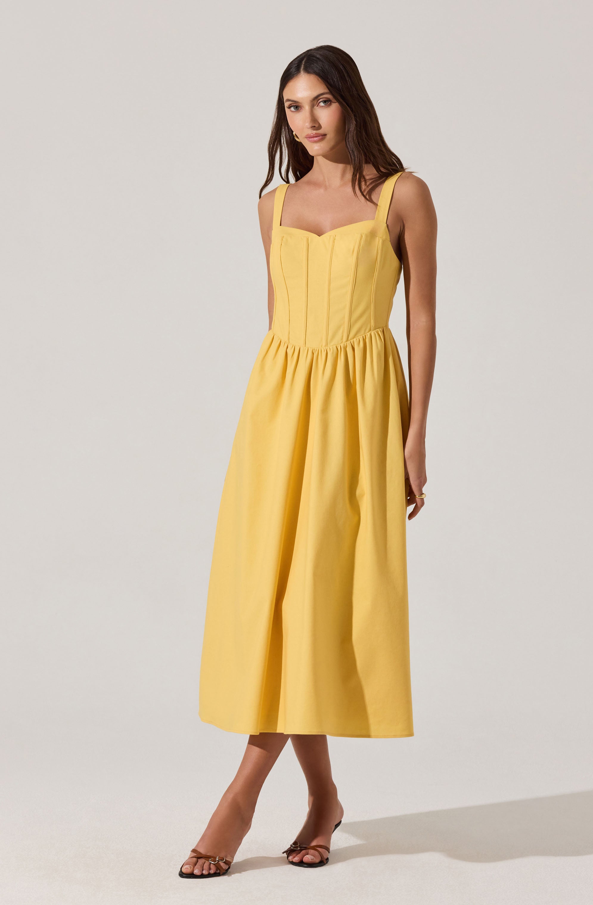 Sweetheart Corset Linen Dress、mySite、solidvoid