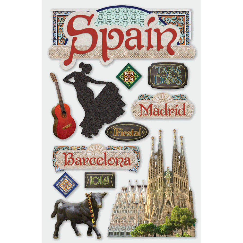  Spain 3-D Stickers、mySite、ghnorth