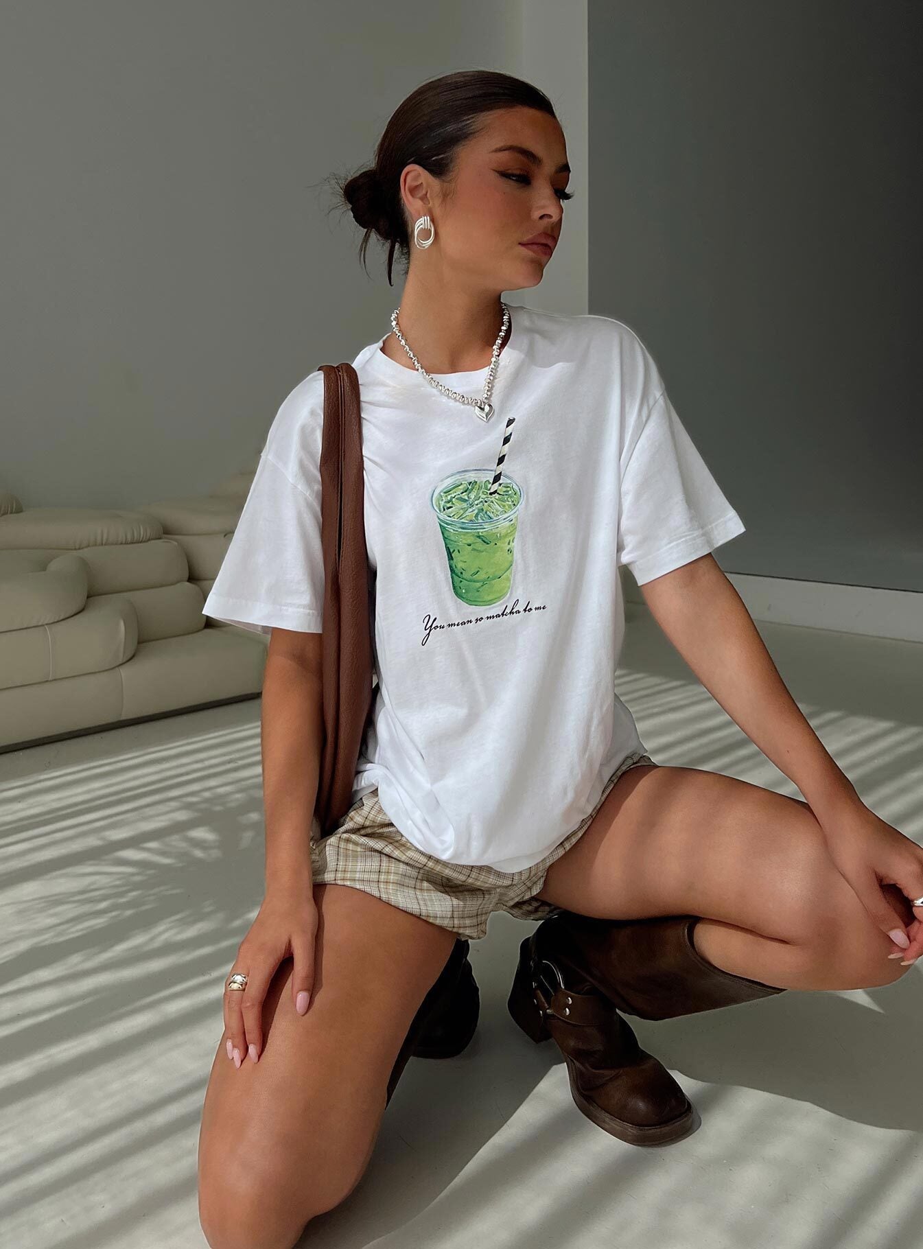 Love You So Matcha Graphic Top White、mySite、solidvoid