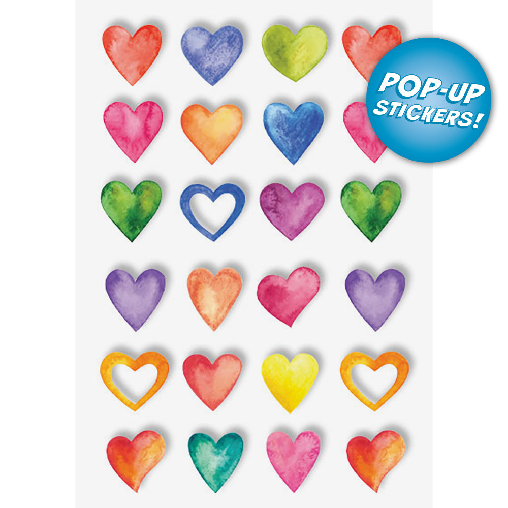  Hearts Pop-Up 3-D Stickers、mySite、ghnorth