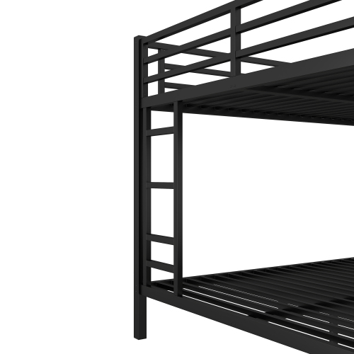 Metal Queen over Queen Bunk Bed for Teens and Adults,Space-Saving/Noise Reduced/No Box Spring Needed, Black、、casual