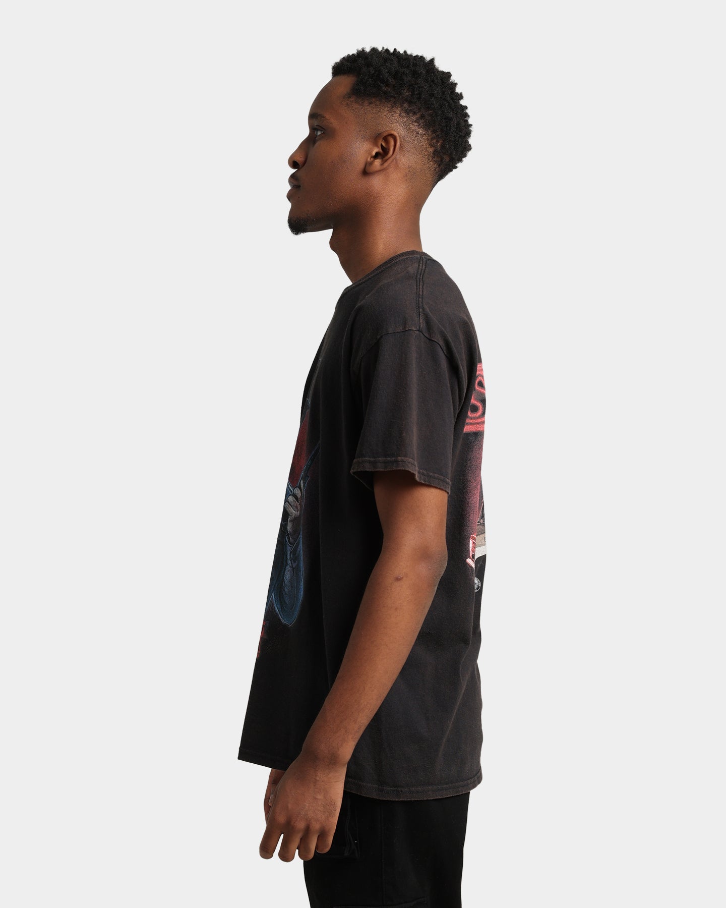 Goat Crew X Stranger Things Chief Hopper Vintage T-Shirt Black Wash、mySite、zt4zffjzw