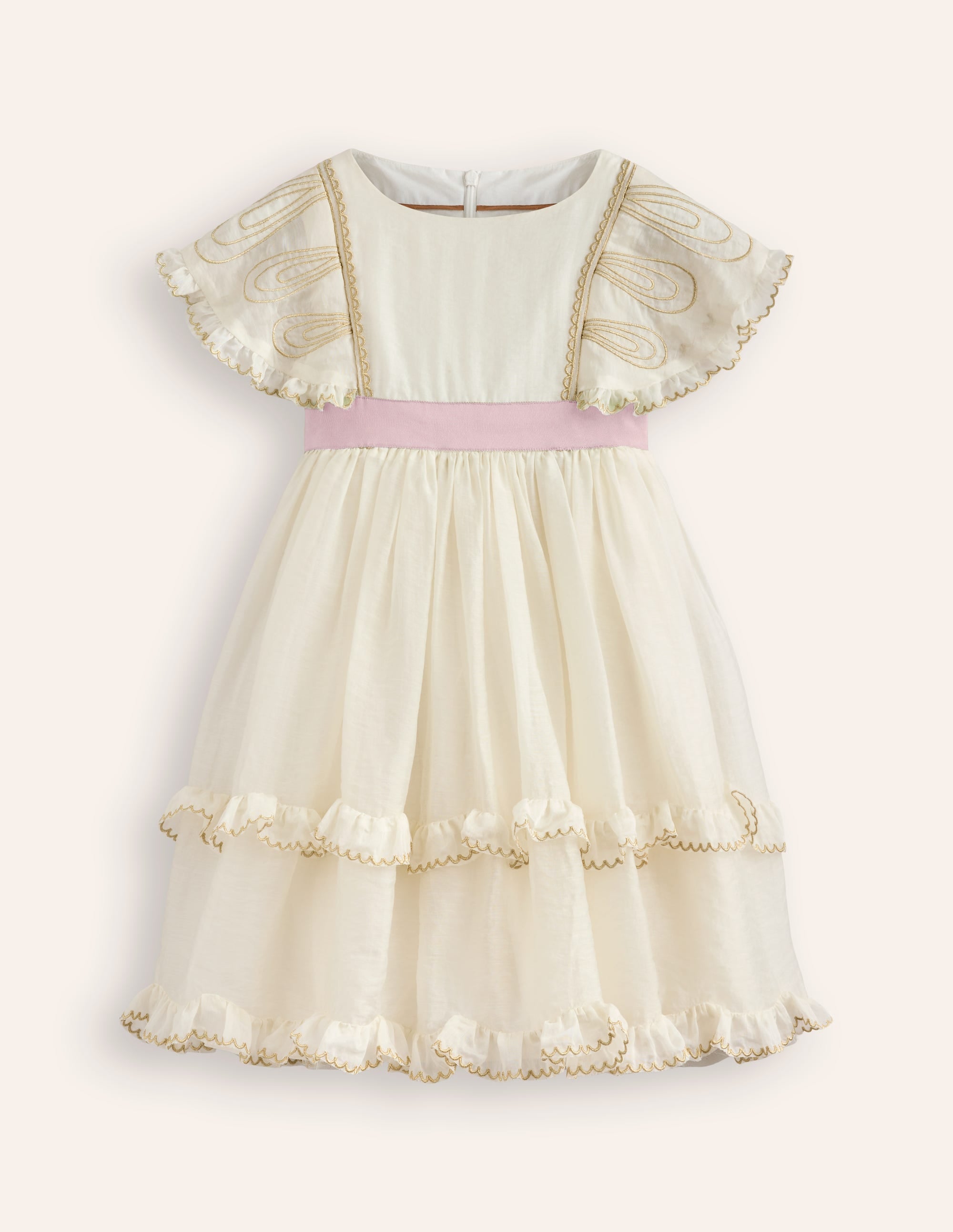  Organza Angel Ruffle Dress-Ivory、mySite、ashleygrahame
