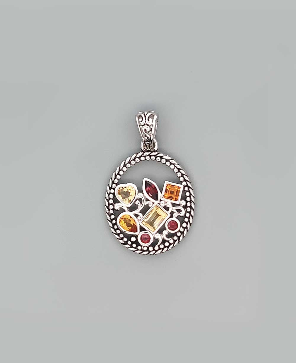 Sterling Silver Strength and Grounding Gemstone Pendant、mySite、topwebapps