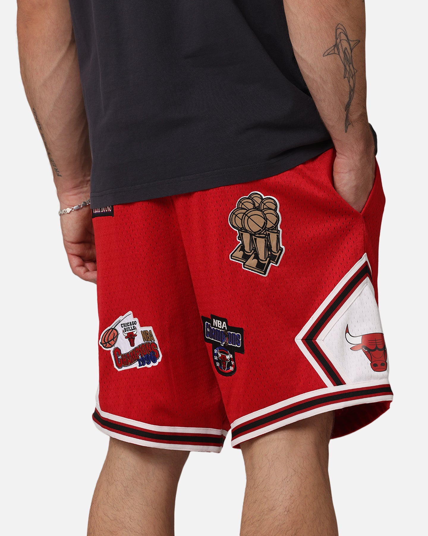 Mitchell & Ness Chicago Bulls 'UNC To Chicago' Champions Shorts Red、mySite、zt4zffjzw