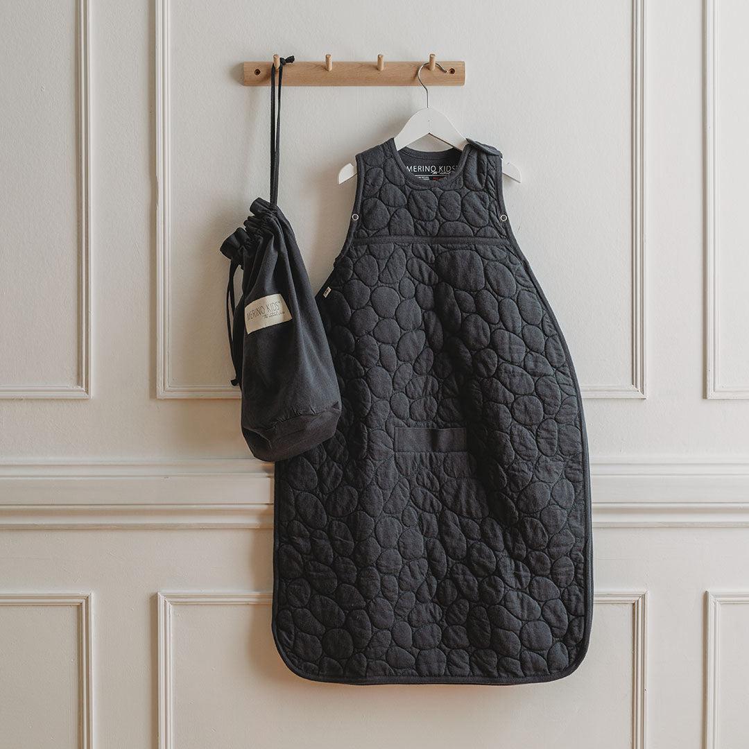  Merino Kids Go Go Sleeping Bag - Winter Weight - Quilted Riverstone - Dark Slate、mySite、merchandisen