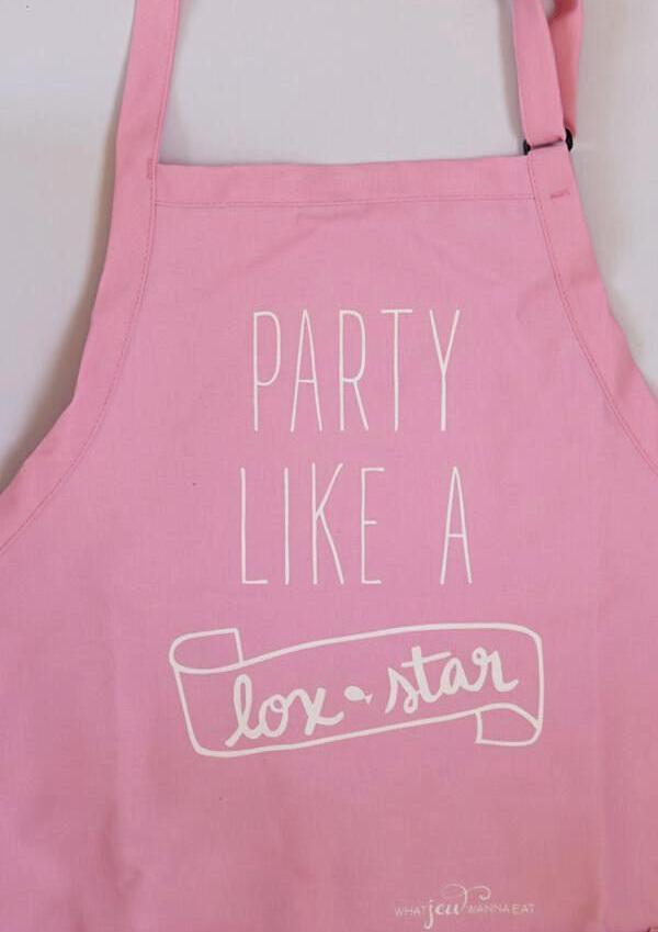 Party Like a Lox Star Apron - Baby Pink、mySite、topwebapps