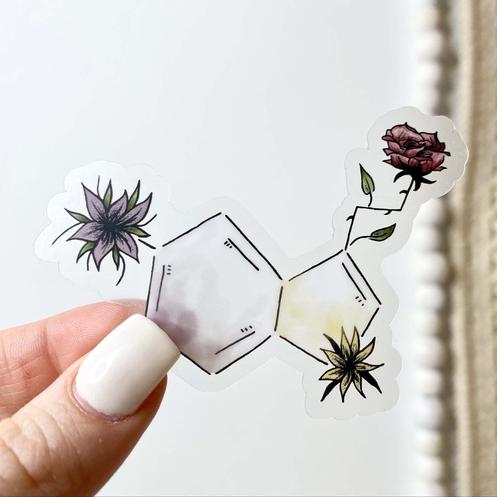  Color Serotonin Symbol Clear Sticker、mySite、elrpsem3k