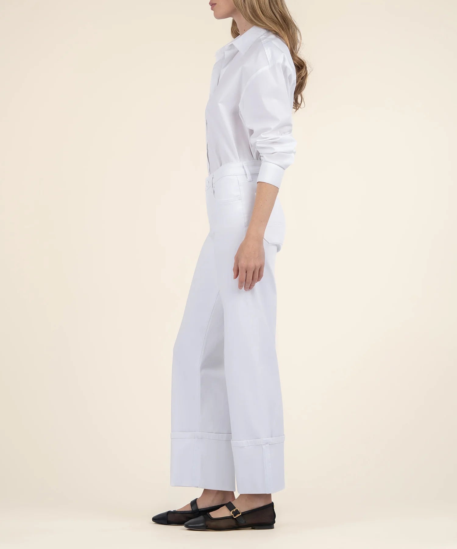 Kut from the Kloth Charlotte White Cuff Jeans、mySite、garagedoors4me