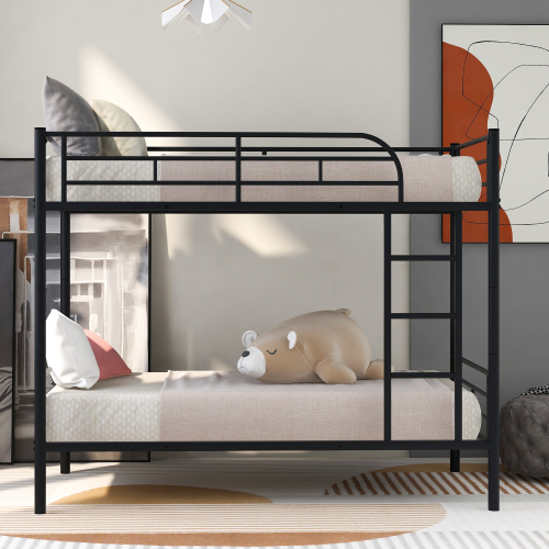 Twin Over Twin Metal Bunk Bed (Black) ( old sku: MF189201BAA )、、casual