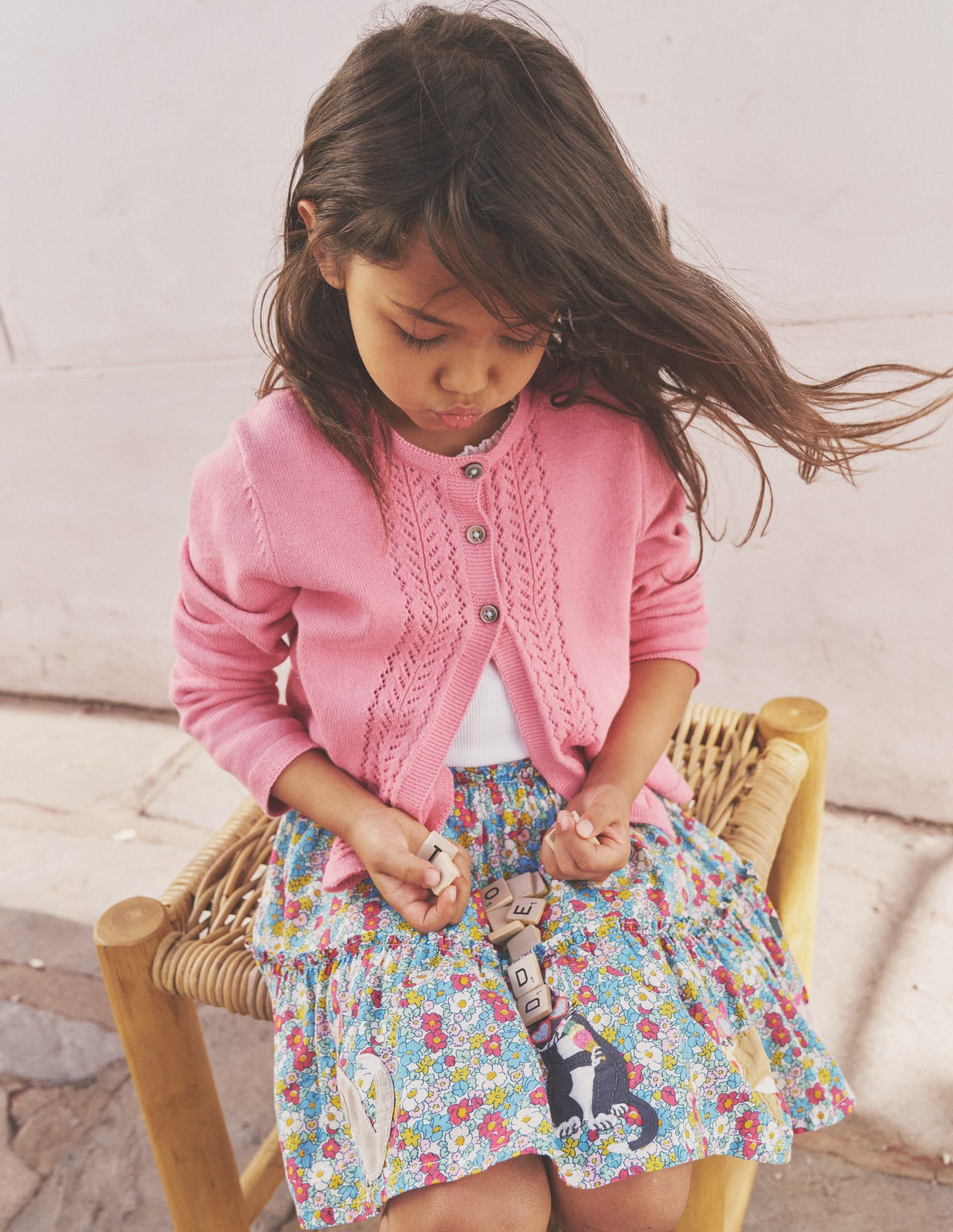  Appliqu茅 Skirt-Festival Pink Nautical Cats、mySite、ashleygrahame