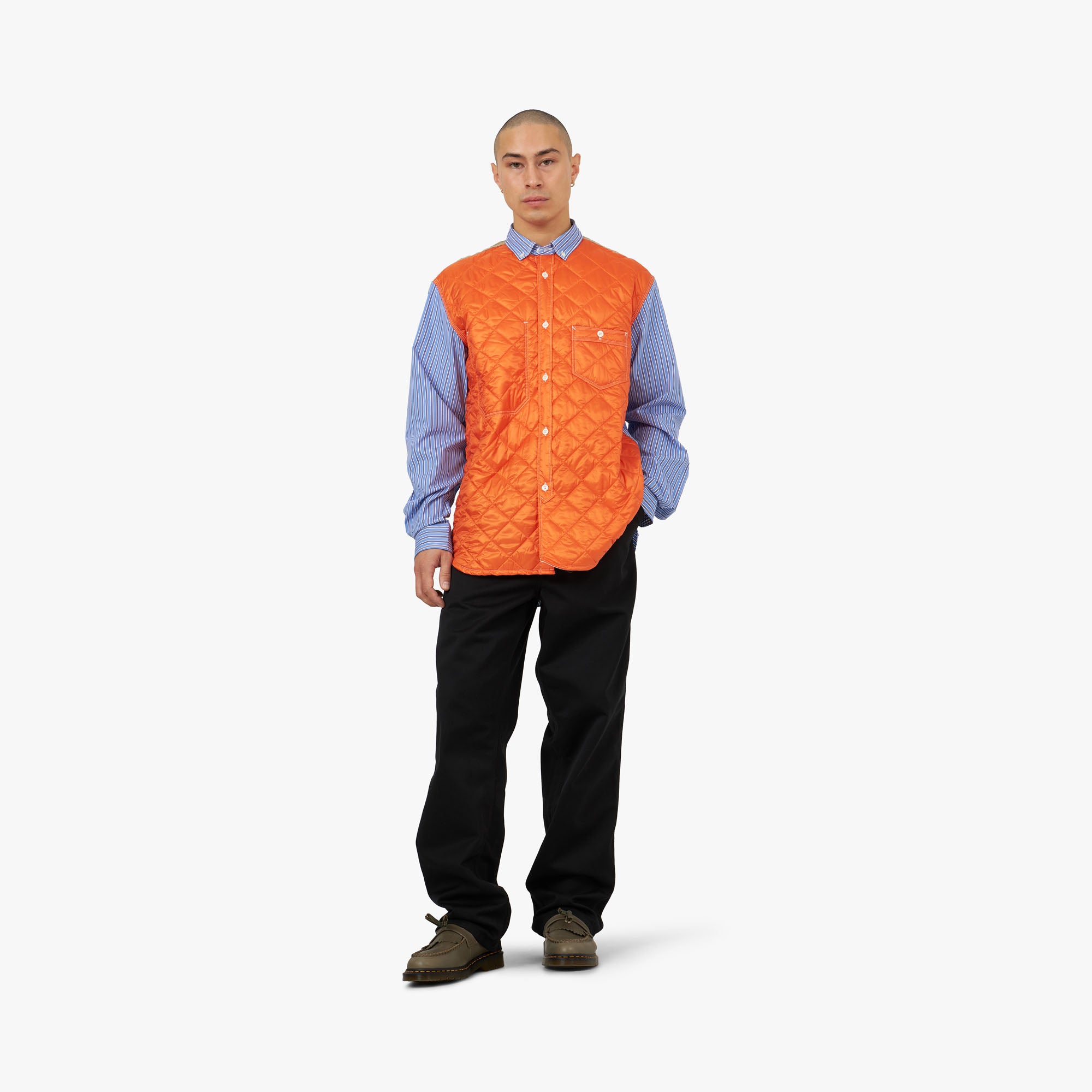  Junya Watanabe MAN Quilted Overshirt Blue / White - Orange、mySite、merchandisen