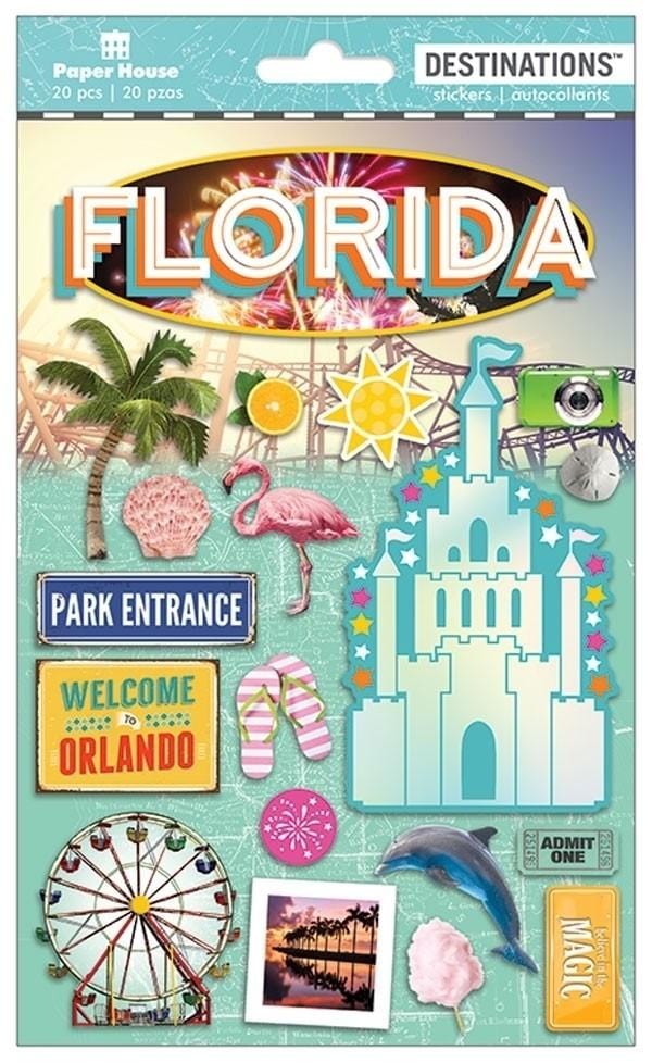  Scrapbook Stickers - 3D Florida Magic Stickers、mySite、ghnorth
