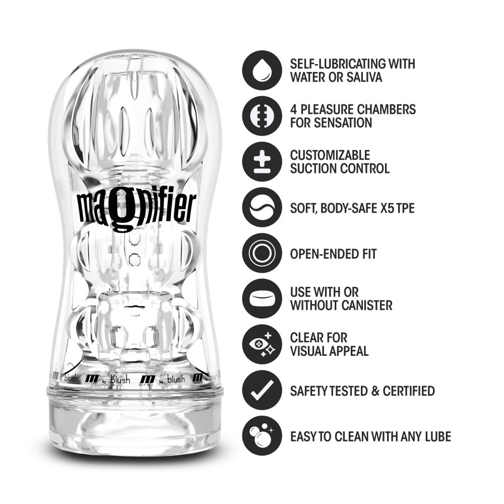 M For Men By Blush® | Soft and Wet Magnifier Clear Masturbator / Stroker、mySite、bottomscart