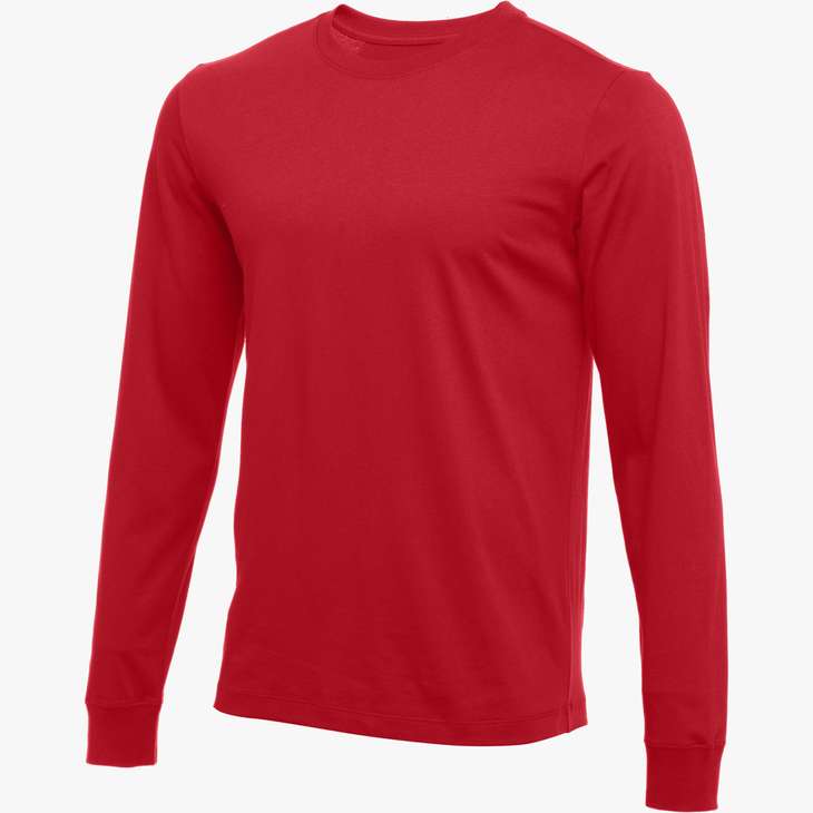 Nike Long Sleeve Cotton T-Shirt - Red、mySite、noshort