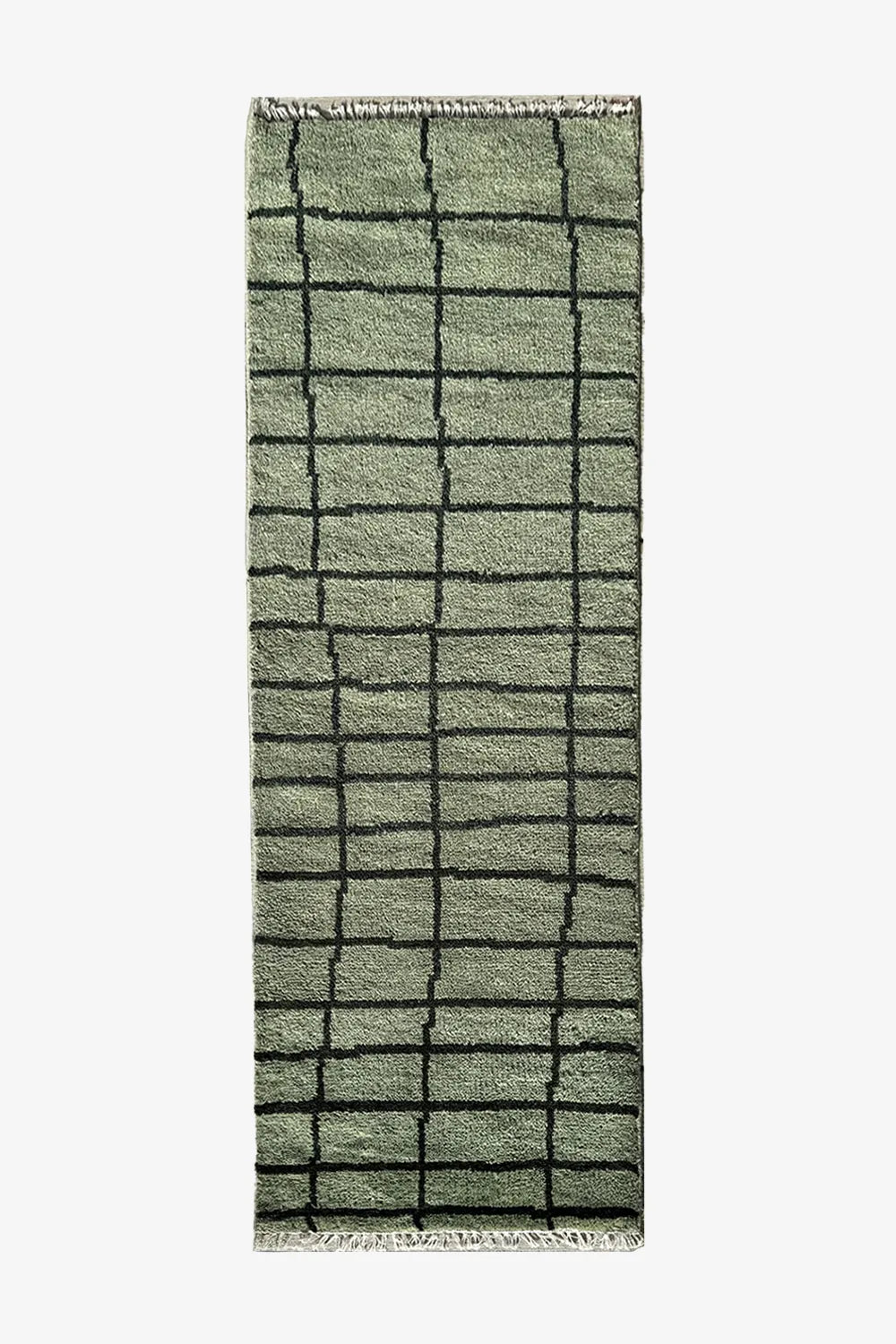 Modern Gridline Hand-Knotted Wool Runner Rug、mySite、gigharbornorthrealestate