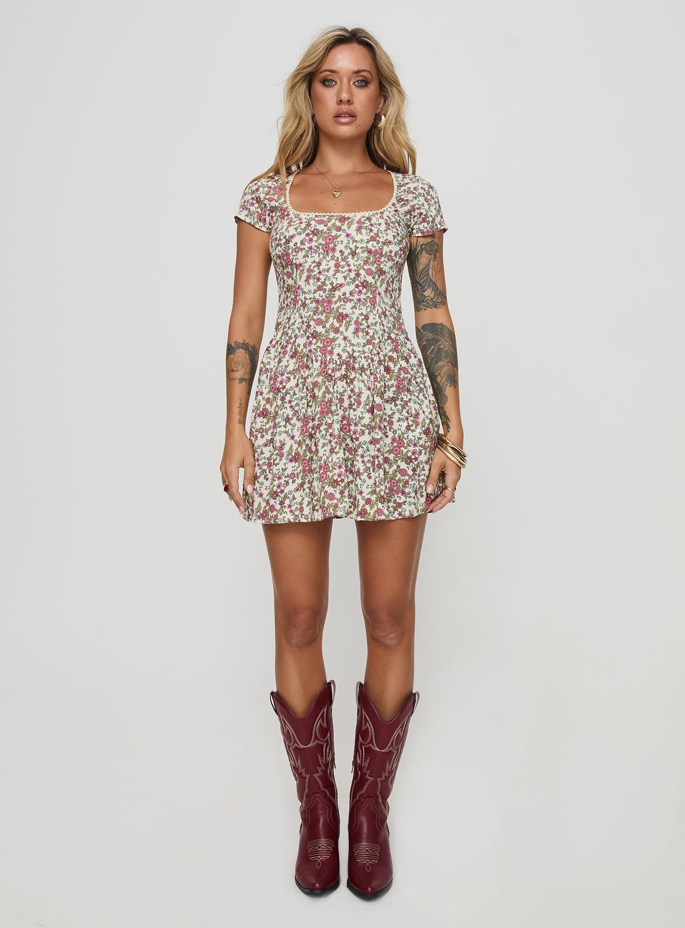 Tipani Mini Dress Cream、mySite、solidvoid