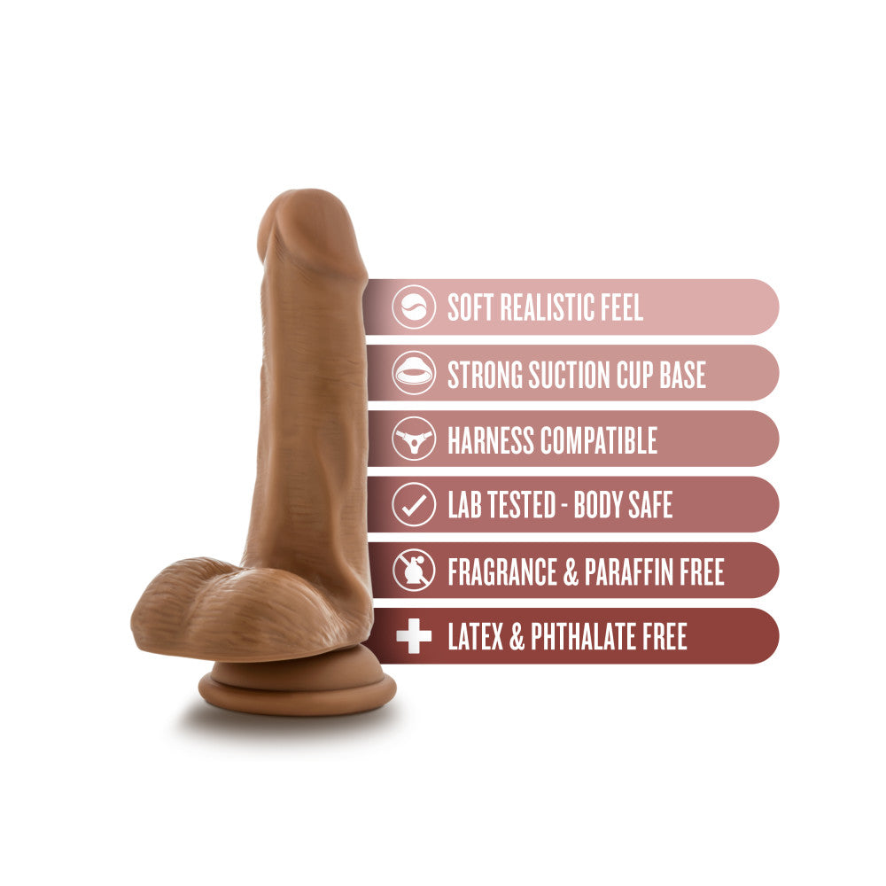 Dr. Skin By Blush® | Dr. Jeffrey 6.5 Inch Long Dildo with Suction Cup & Balls Tan、mySite、bottomscart