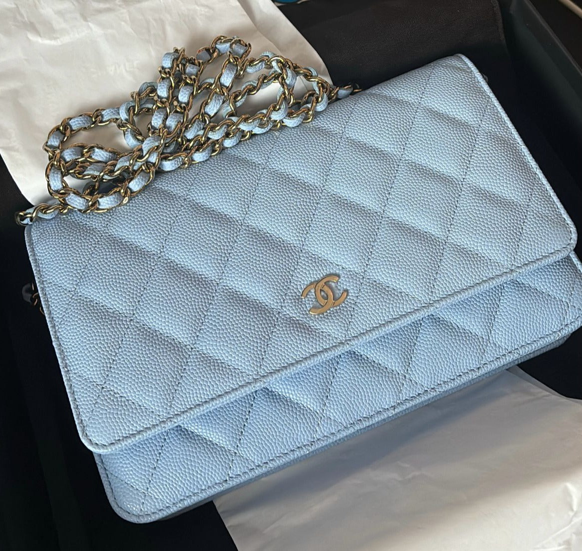 Chanel Wallet On Chain WOC Caviar Leather (Baby Blue)、mySite、garminoutage.com