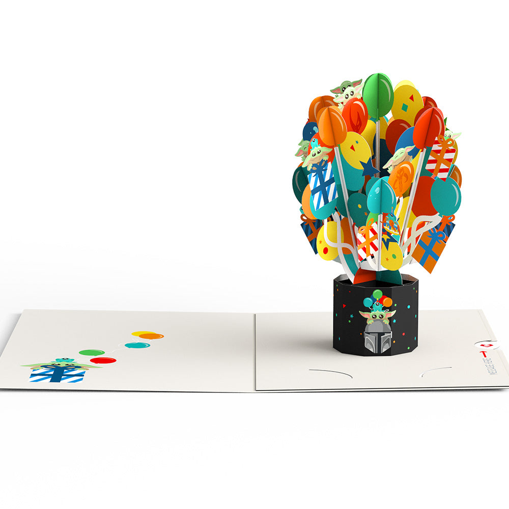 Star Wars™ The Mandalorian™ Galactic Birthday Wishes Card with Mini Bouquet、mySite、solidvoid