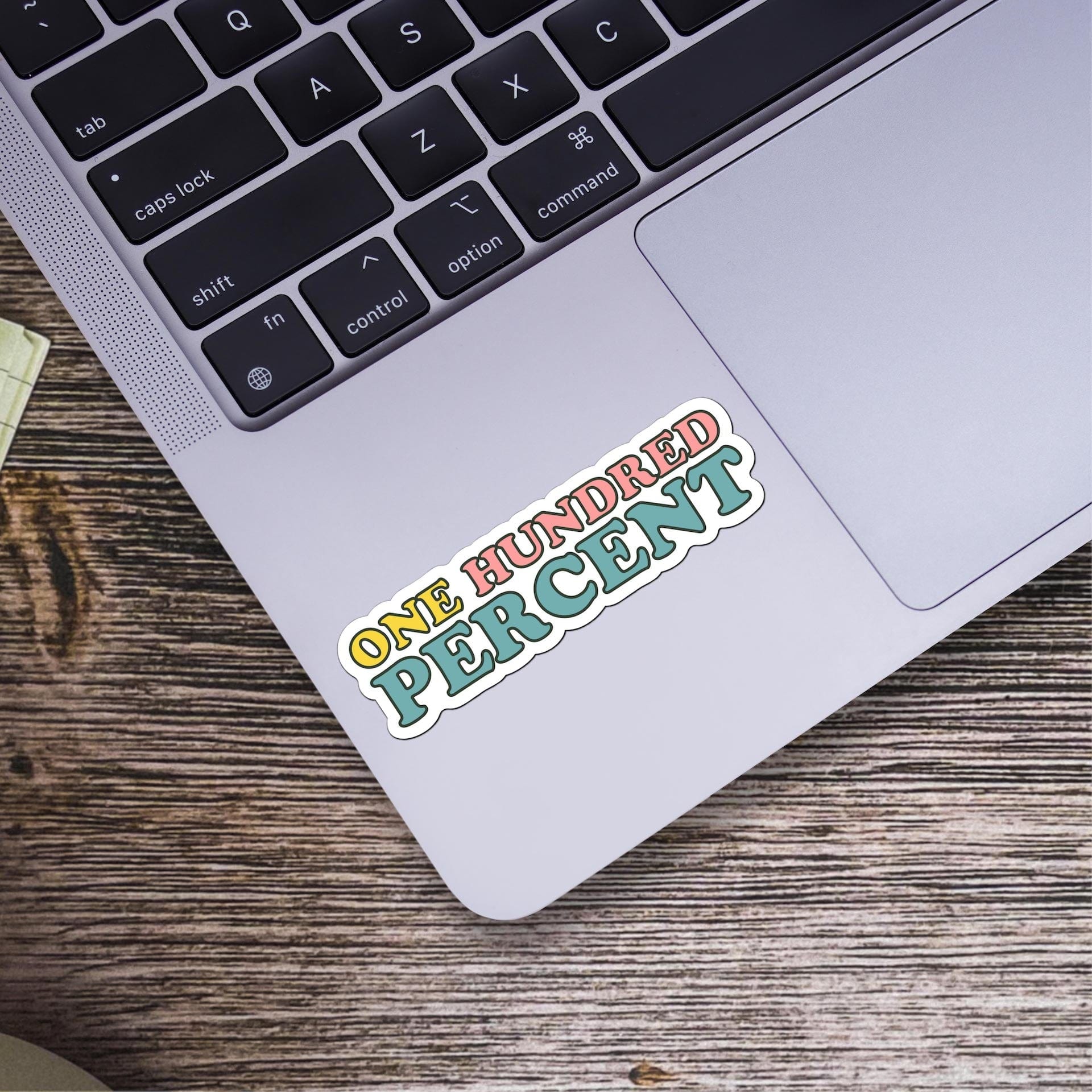  One Hundred Percent, lettering yellow, pink and blue sticker、mySite、elrpsem3k