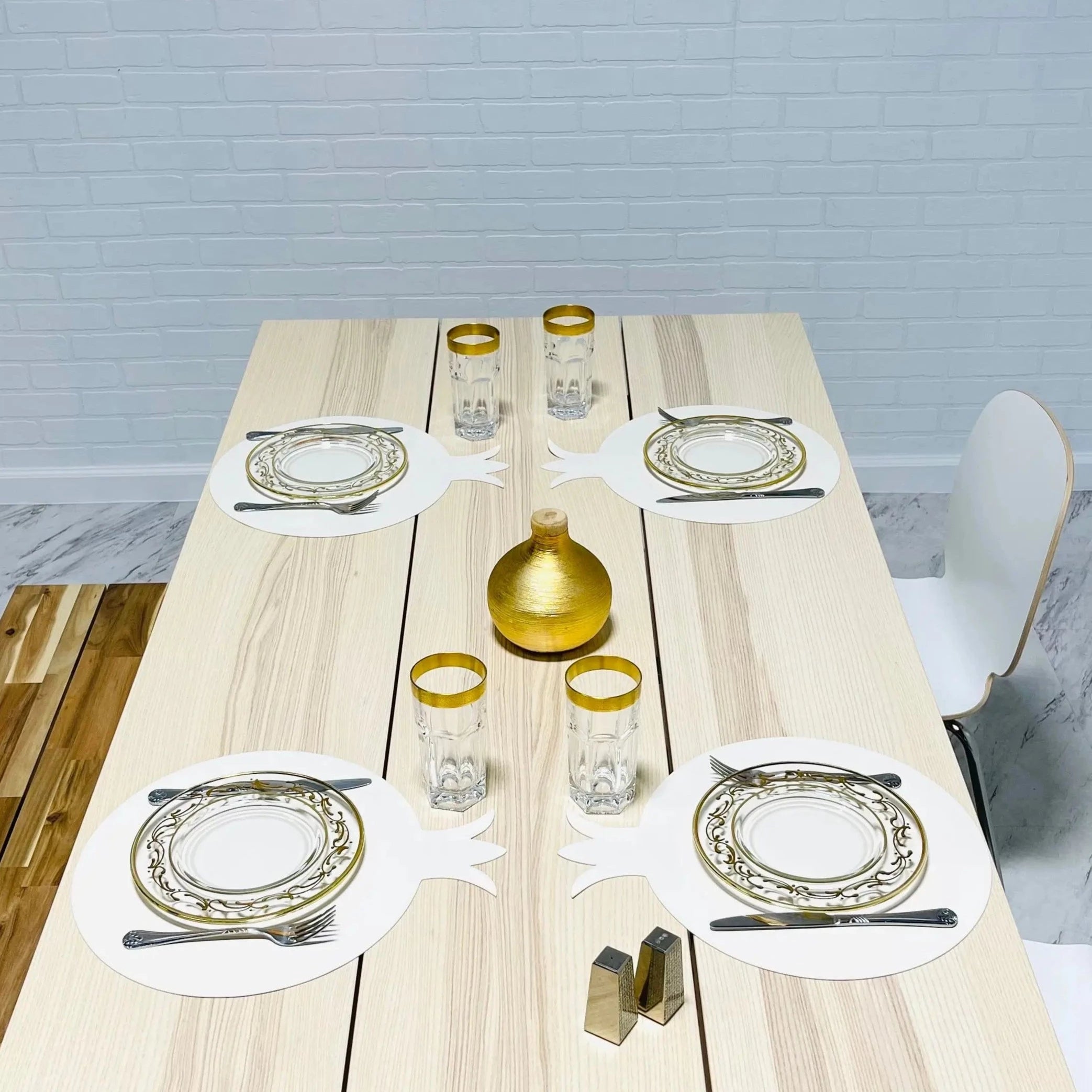 6 Pack Faux Leather Pomegranate Placemats - (Choice of Color)、mySite、topwebapps