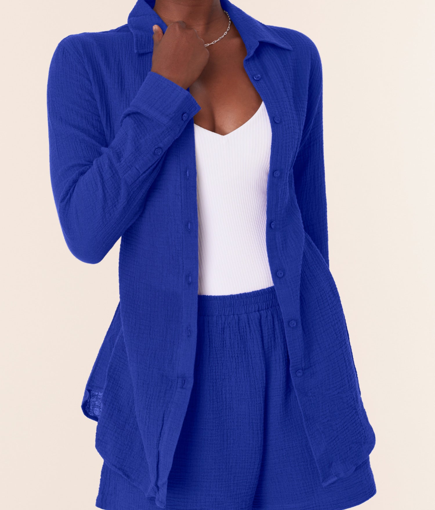  The Corvo Button Up - Cotton Gauze - Mazarine、mySite、ashleygrahame