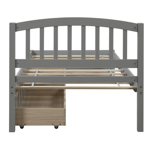 Twin Platform Storage Bed Wood Bed Frame with Two Drawers and Headboard, Espresso(Previous SKU: SF000062PAA)、、casual