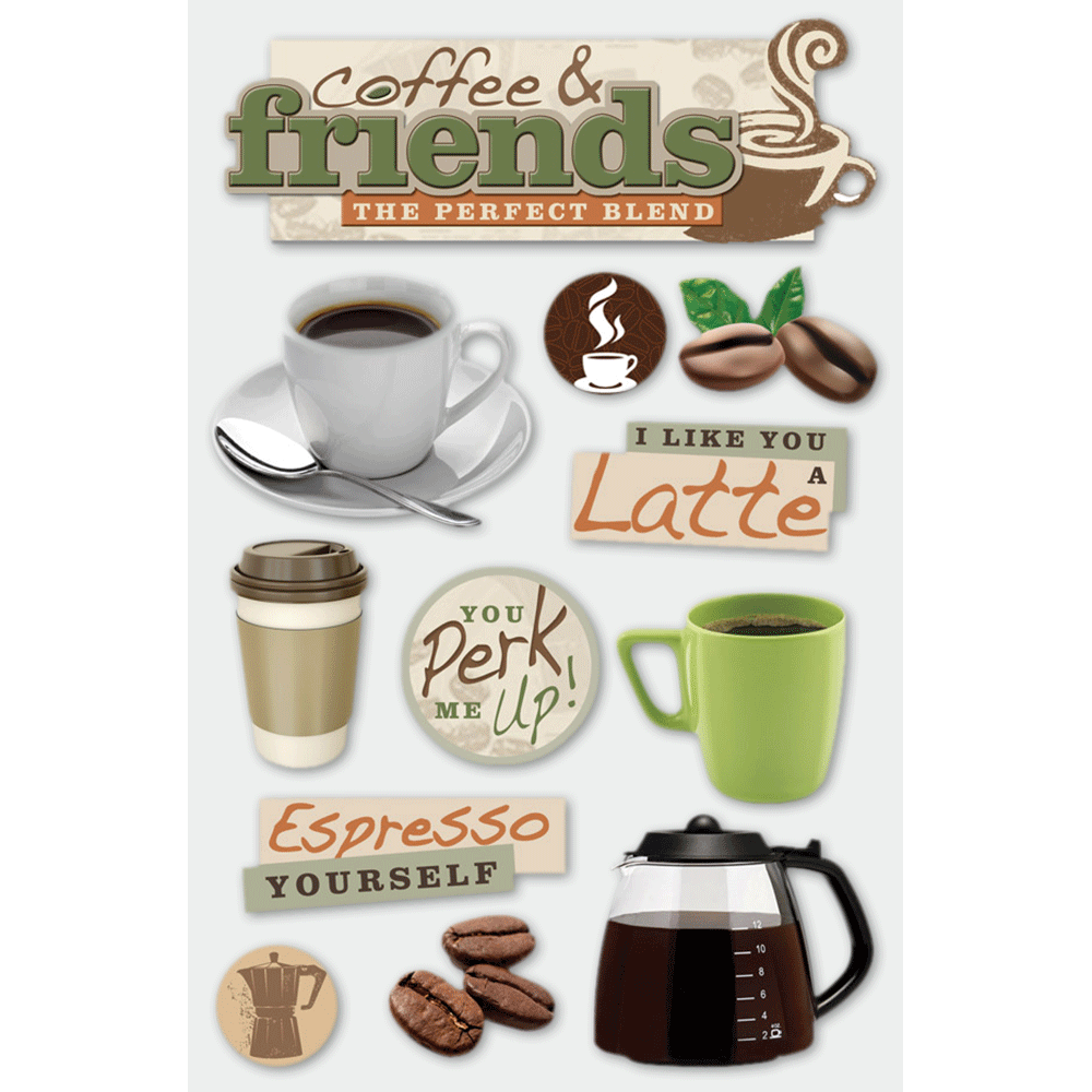  Coffee Talk 3-D Stickers、mySite、ghnorth
