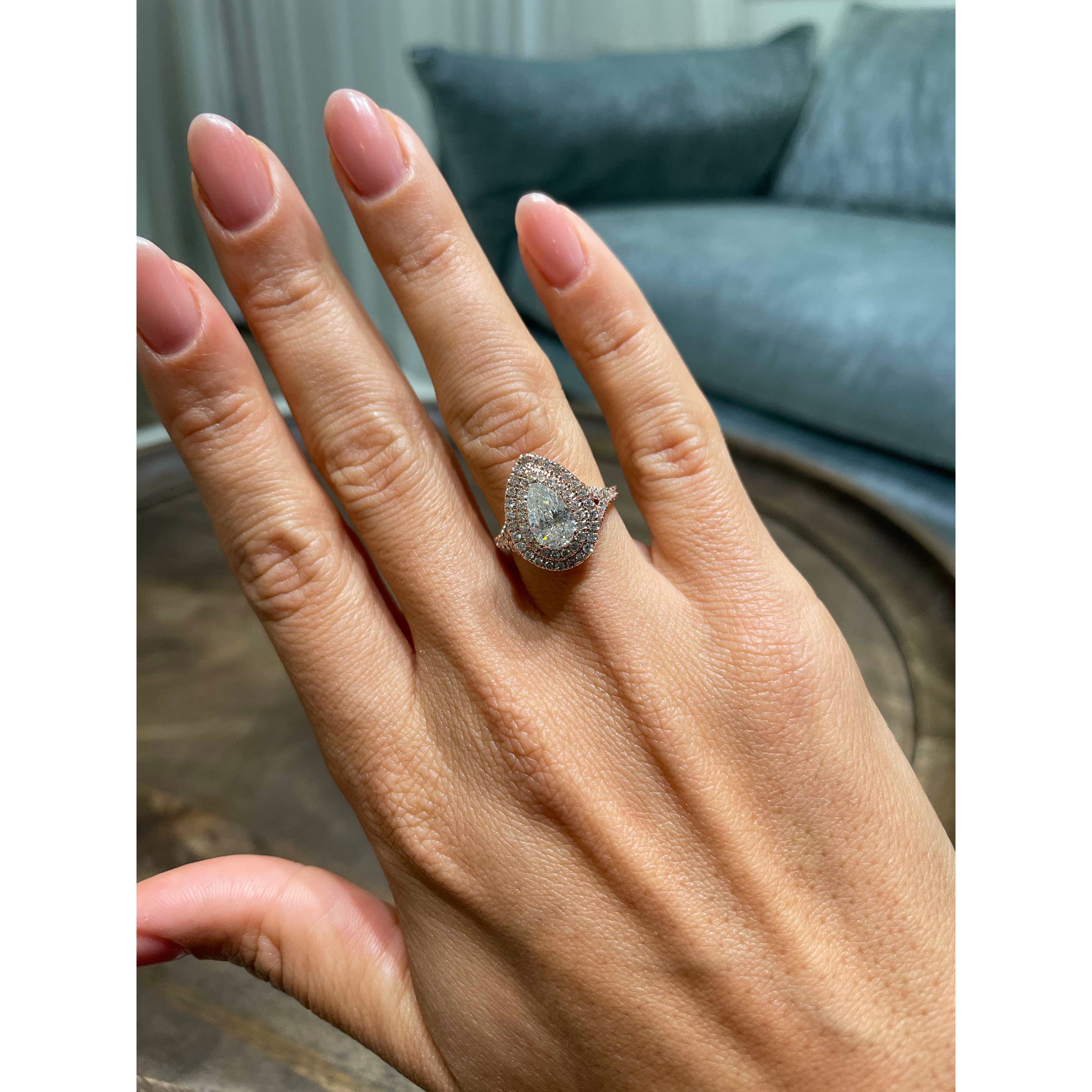 Melanie Lab Grown Diamond Ring -14K Rose Gold、mySite、hinf8tx79