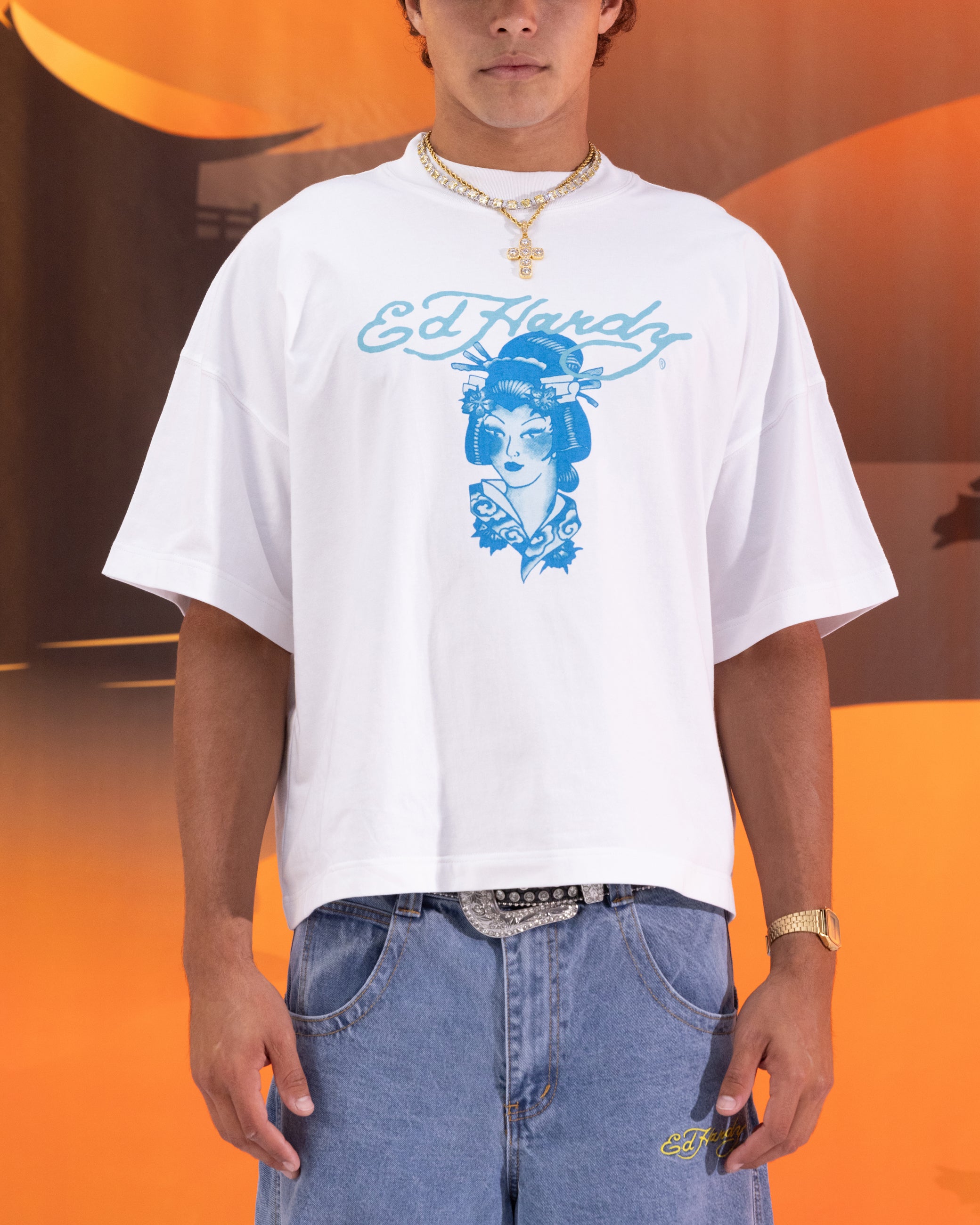 Ed Hardy Geisha T-Shirt Off White、mySite、zt4zffjzw