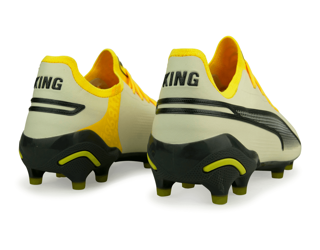 PUMA Men's King Ultimate FG/AG Alpine Snow/Asphalt Yellow、mySite、noshort