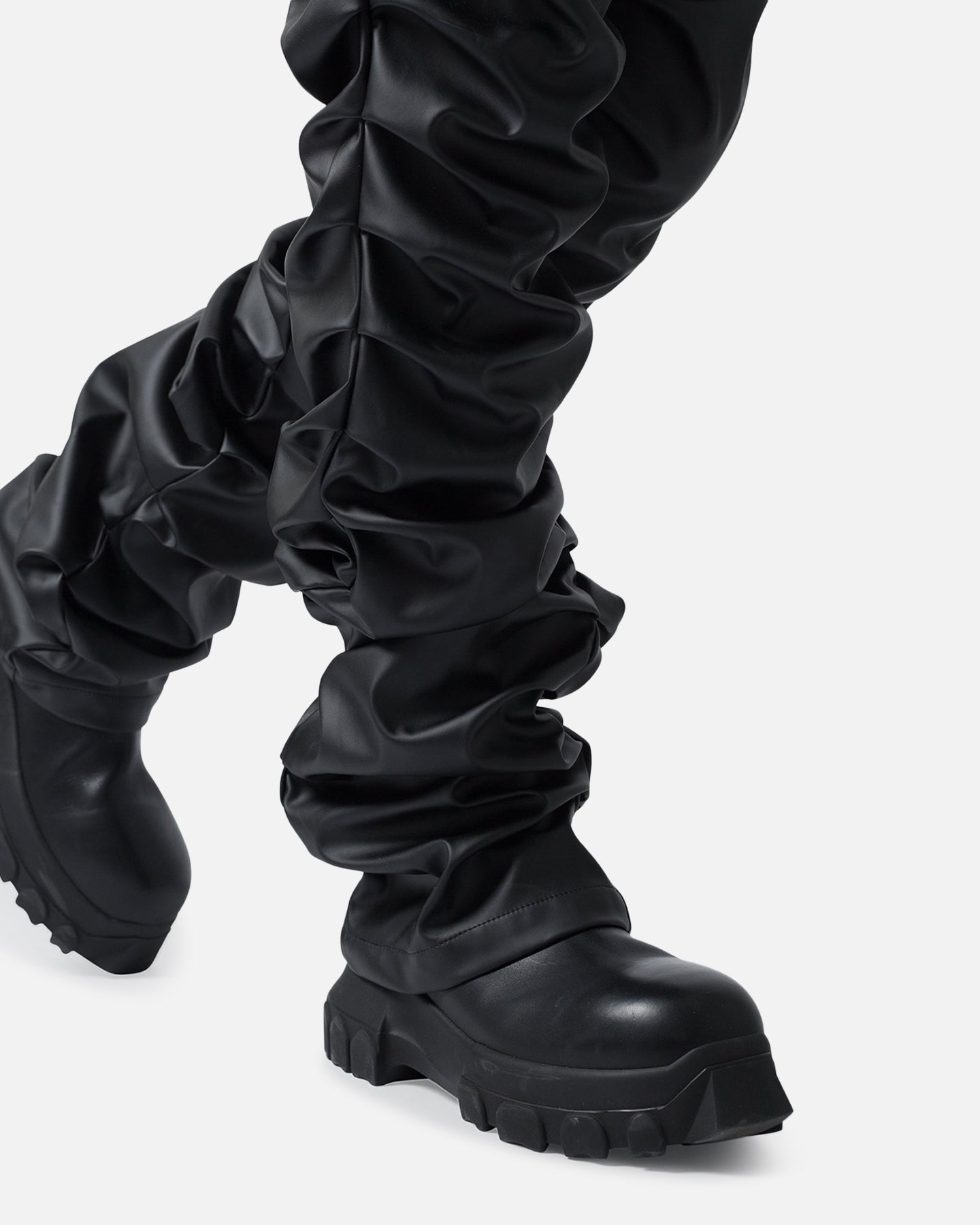 MNML Stacked Leather Pants Black、mySite、zt4zffjzw