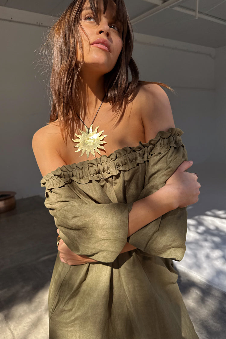 Khaki Ella Dress、mySite、solidvoid