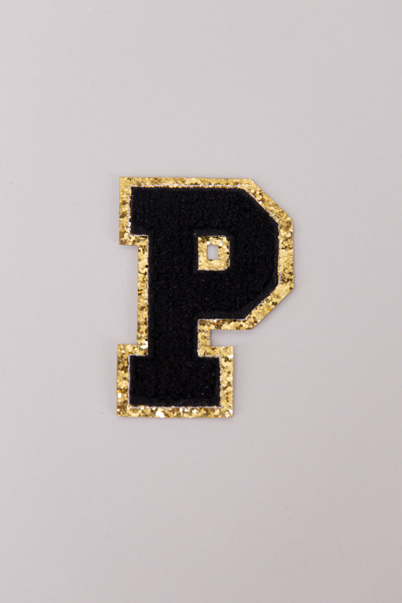 Chenille Adhesive Letter Patches- Black 5.5cm、mySite、hinf8tx79