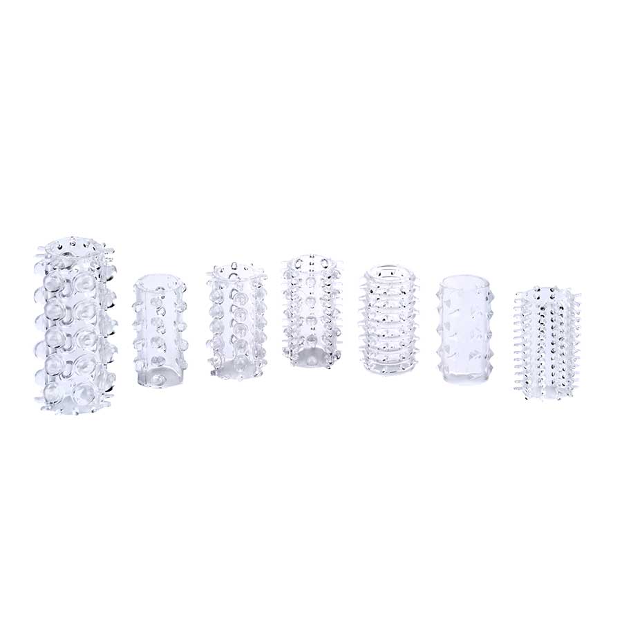 7x Girth Enhancer Textured Penis Sleeve Set by Lynk Pleasure | Clear、mySite、bottomscart