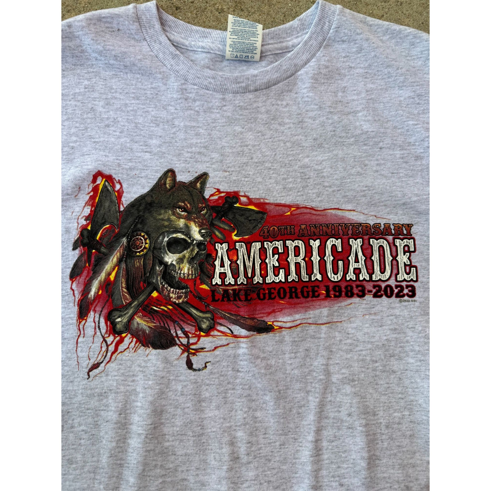 NEW 2023 Americade 40th Bike Rally Motorcycle Graphic Biker Tee Large、mySite、garagedoors4me