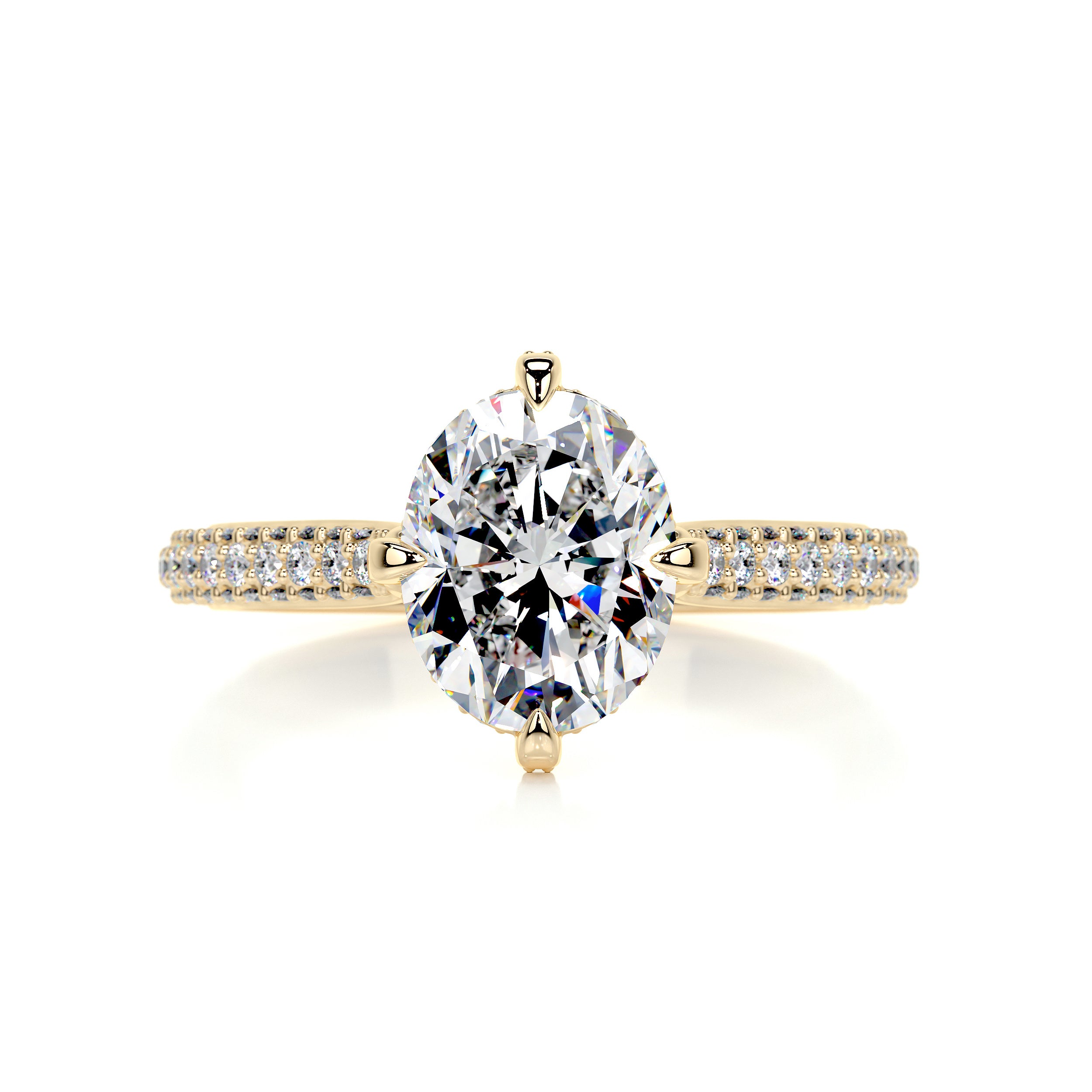 Jocelyn Moissanite & Diamond Ring -18K Yellow Gold、mySite、hinf8tx79