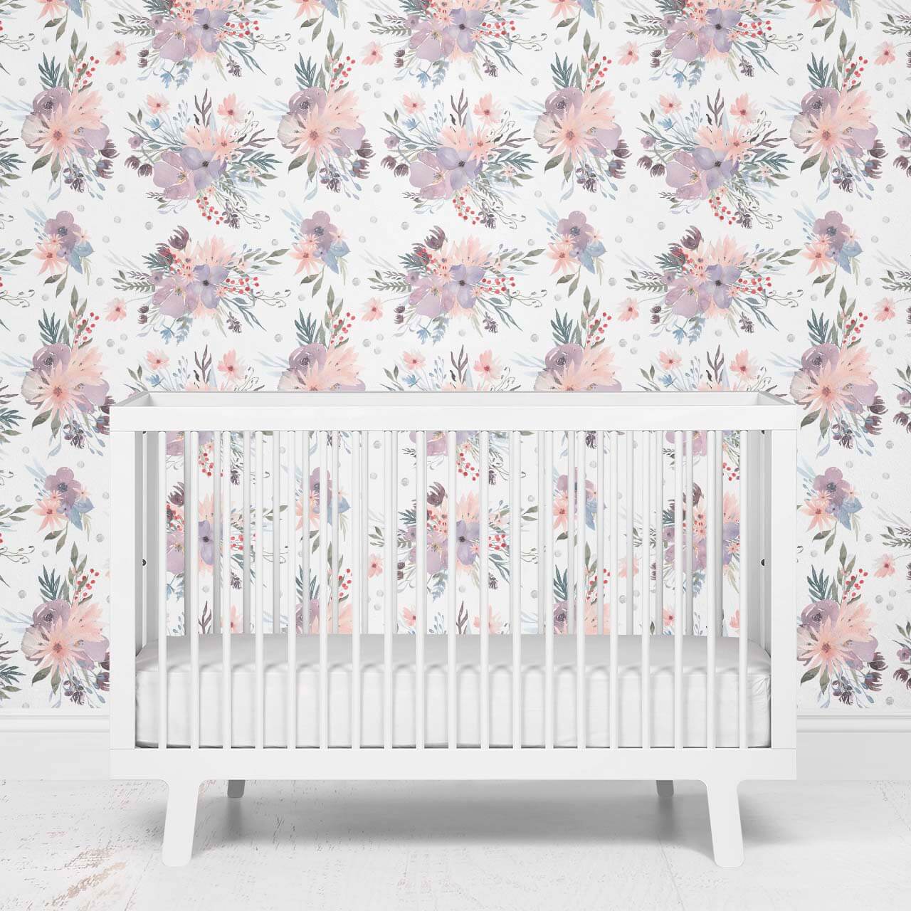  Rowan's Dusty Purple Floral Removable Wallpaper、mySite、layawaytickets